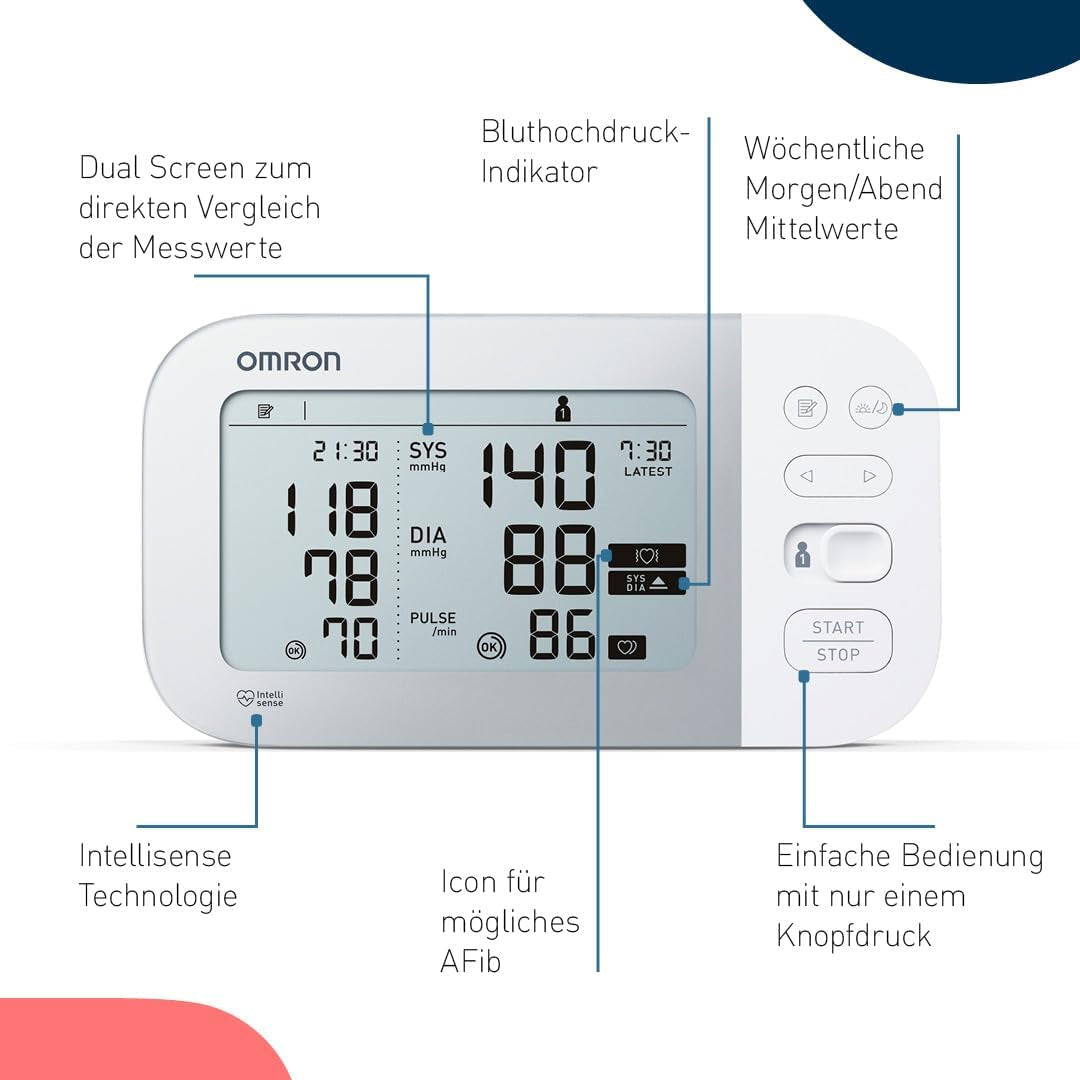 OMRON X7 Smart - Automatisches Oberarm-Blutdruckmessgerät