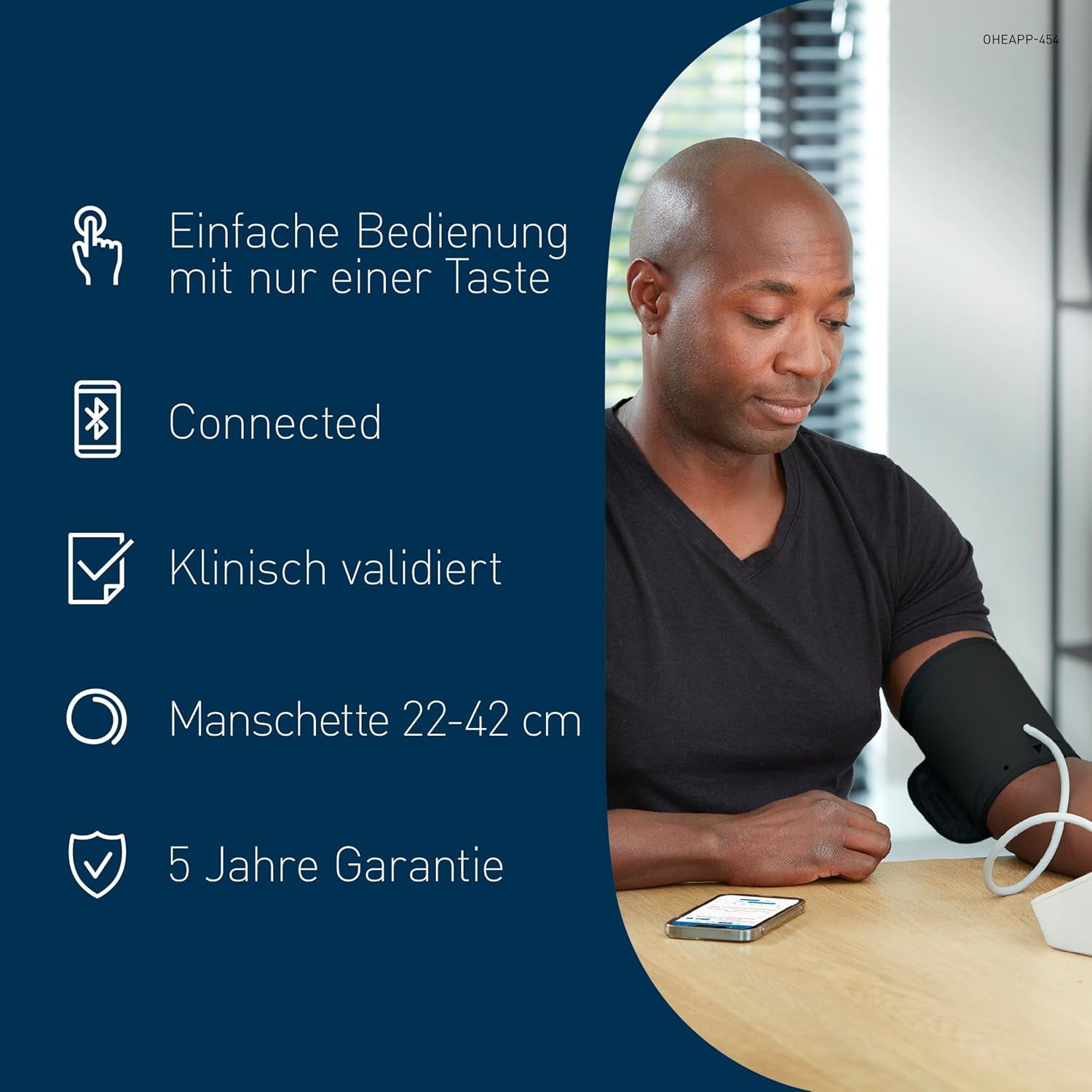 OMRON X2 Smart+ Oberarm-Blutdruckmessgerät – digital, Bluetooth-fähig, klinisch validiert