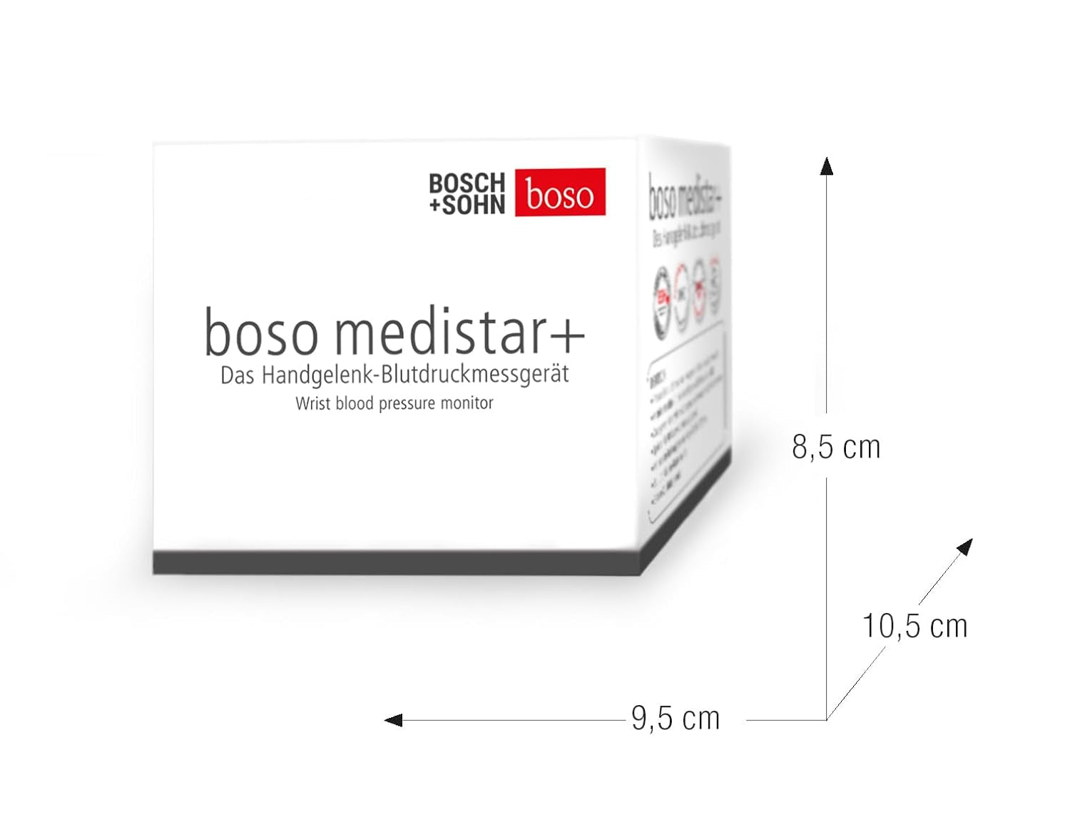 boso medistar Handgelenk-Blutdruckmessgerät – WHO-Mittelwertfunktion, Arrhythmie-Anzeige, 90 Speicherplätze